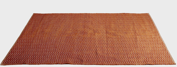 Soft Cotton and Chenille Rug / Dhurrie KDSN-MG-1114